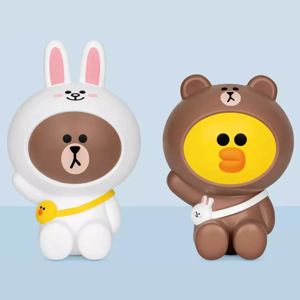 Beast Kingdom Line Friends Vinyl Piggy Bank 2 Piece Set - Brown & Sally Afbeelding 1