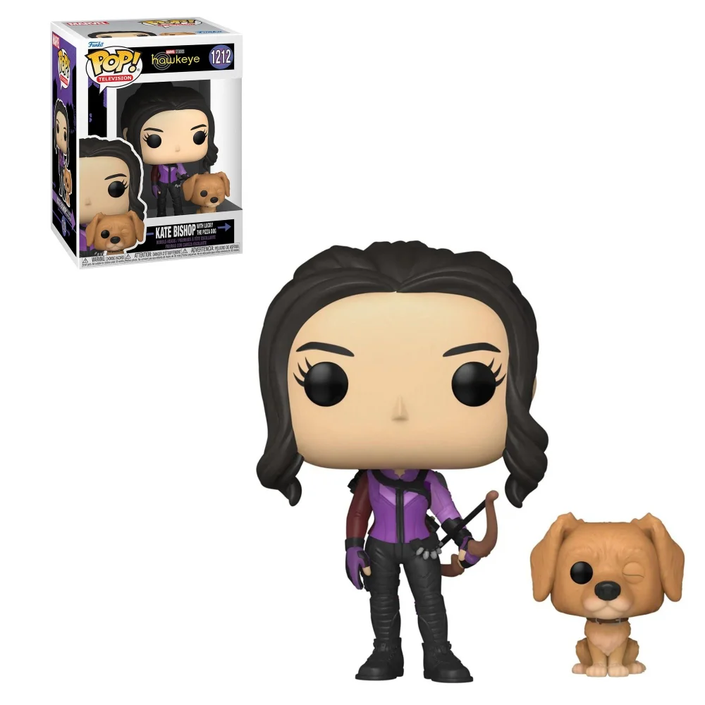 Marvel Hawkeye Kate Bishop with Lucky the Pizza Dog Funko Pop! Vinyl Afbeelding 1