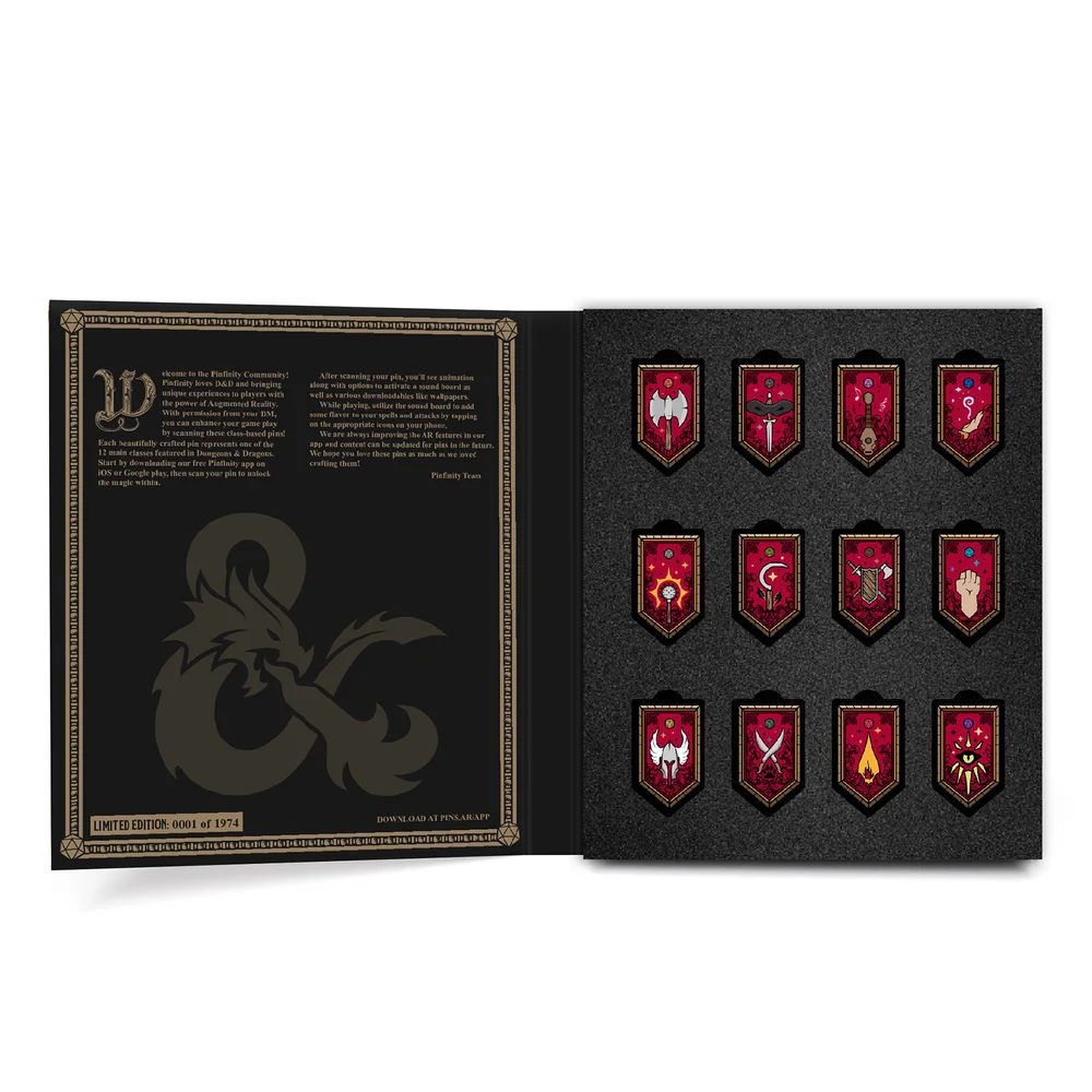 Pinfinity Dungeons and Dragons 12 Class Augmented Reality Pin Set Limited Edition Afbeelding 1