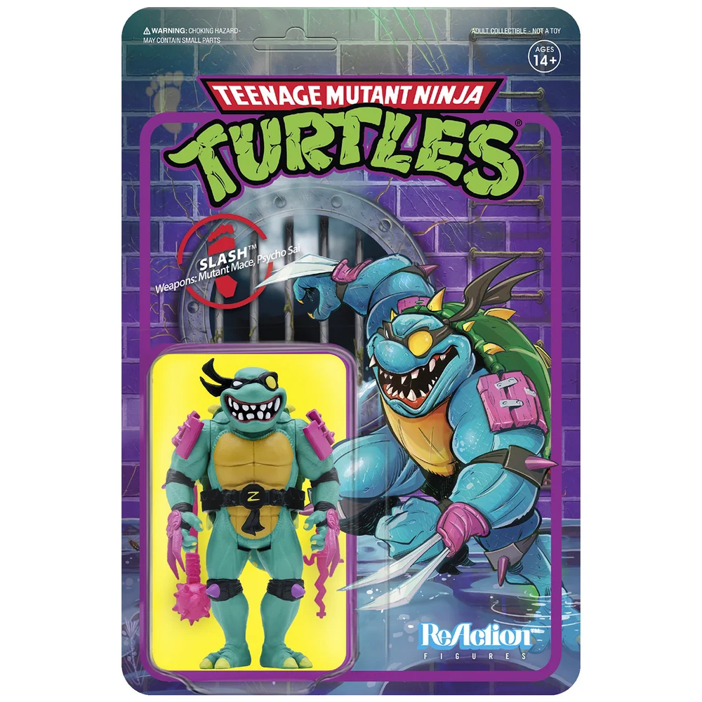 Super7 Teenage Mutant Ninja Turtles ReAction Figure - Slash Afbeelding 1