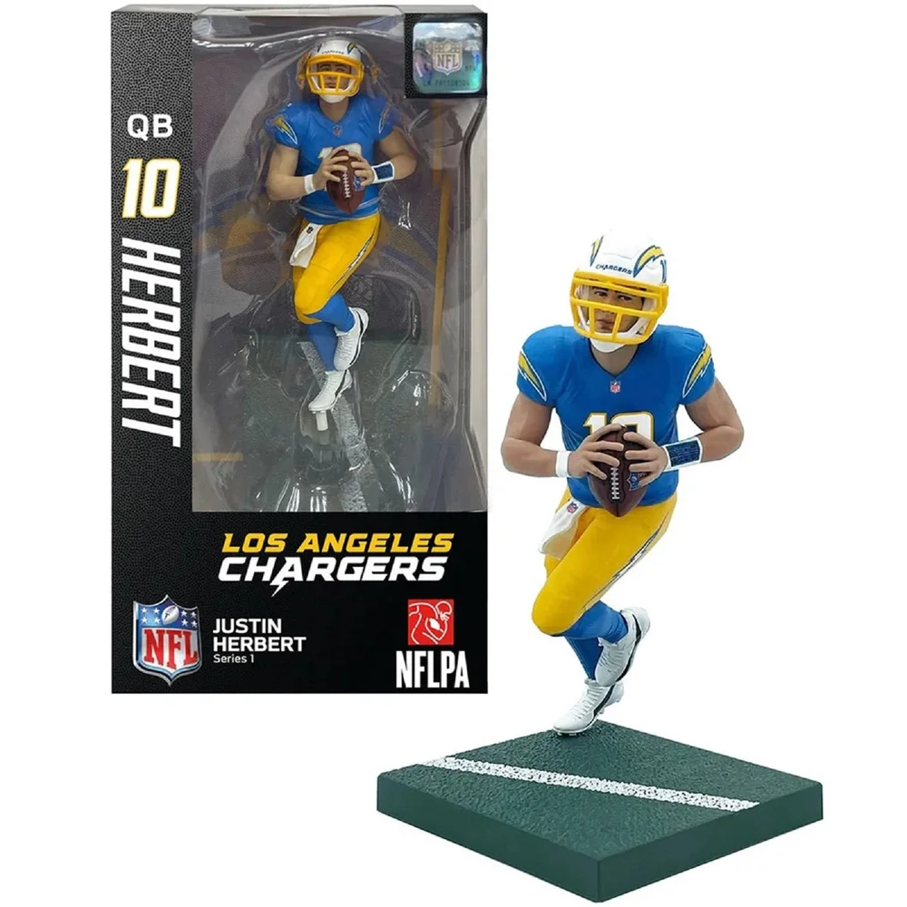 NFL Los Angeles Chargers 7" Action Figure - Justin Herbert Afbeelding 1
