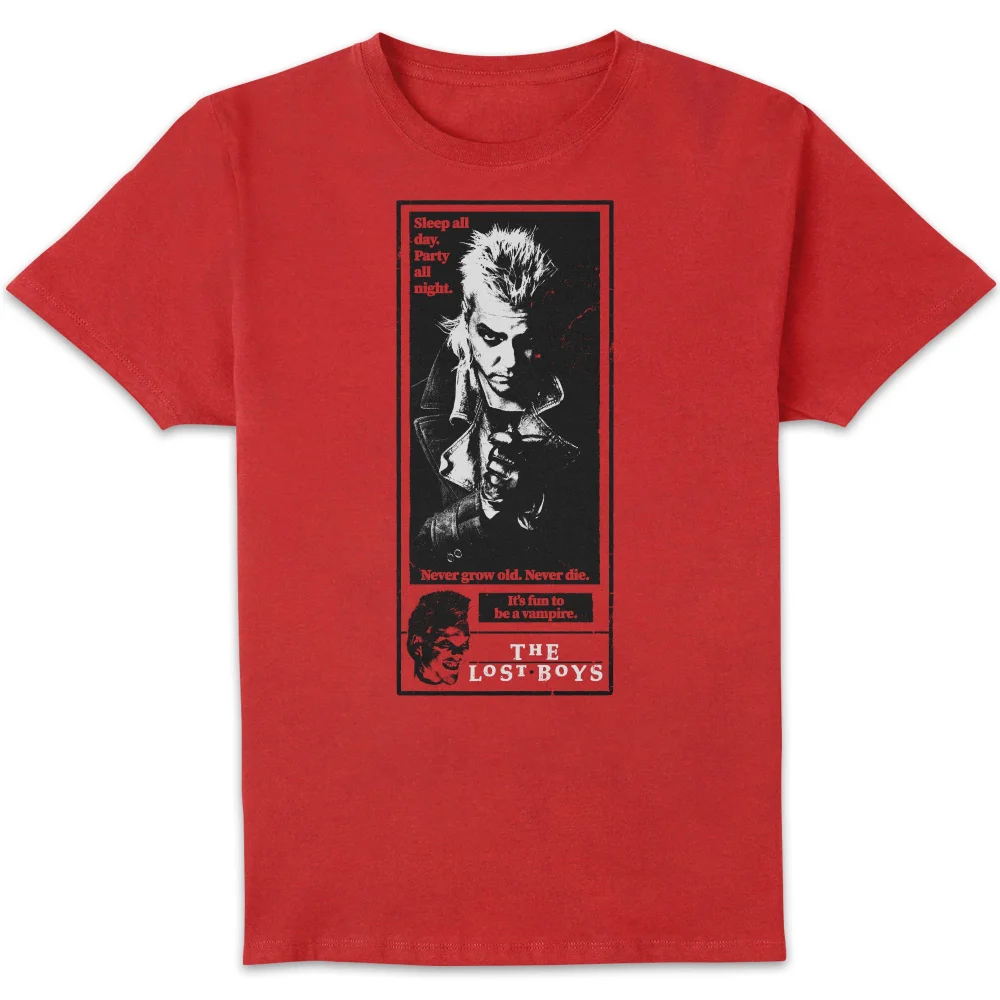 The Lost Boys Sleep All Day Party All Night Unisex T-Shirt - Red - S Afbeelding 1