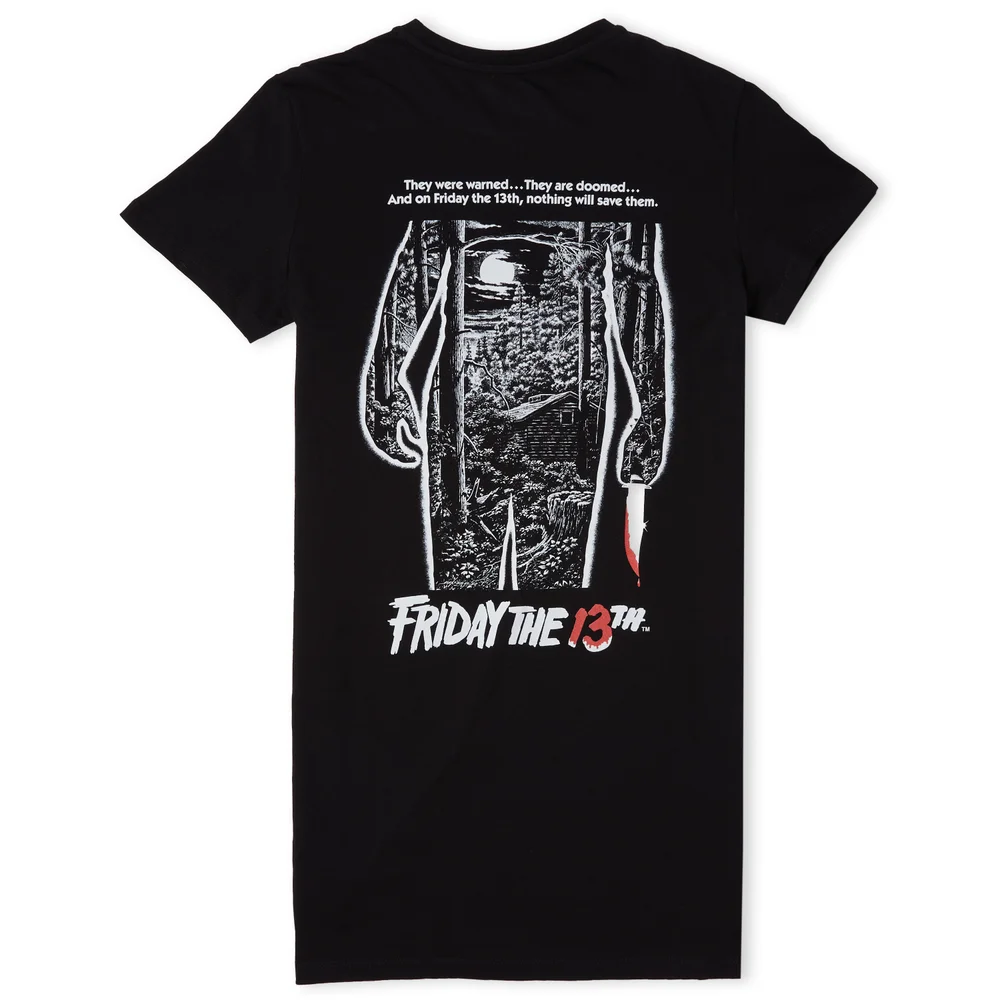 Friday the 13th Classic Monochrome Women's T-Shirt Dress - Zwart - L Afbeelding 1