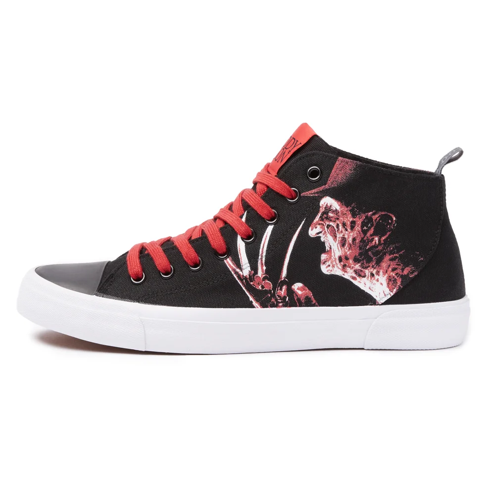 AKEDO X Freddy Vs. Jason Team Freddy Zwart Adult Signature High Top - UK10 / EU44.5 Afbeelding 1