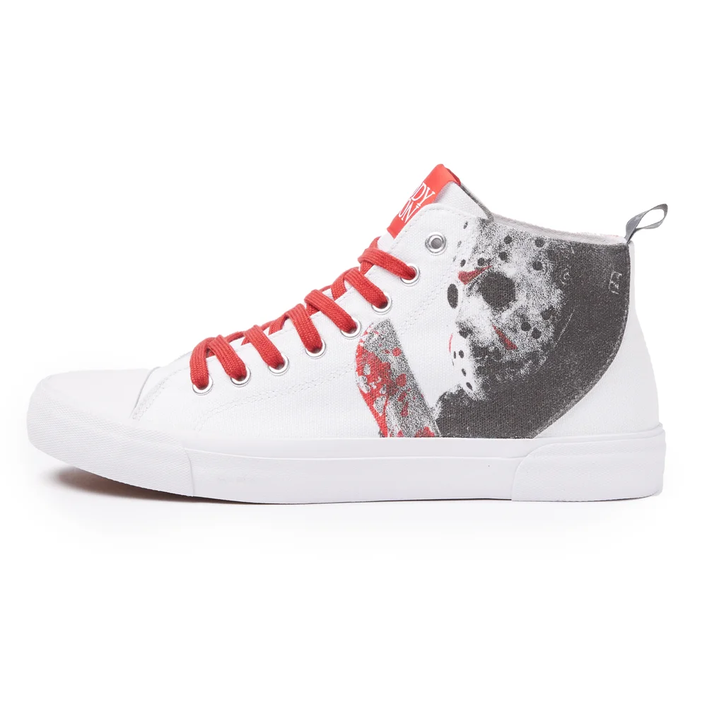 AKEDO X Freddy Vs. Jason Team Jason Wit Adult Signature High Top - UK3 / EU35.5 Afbeelding 1
