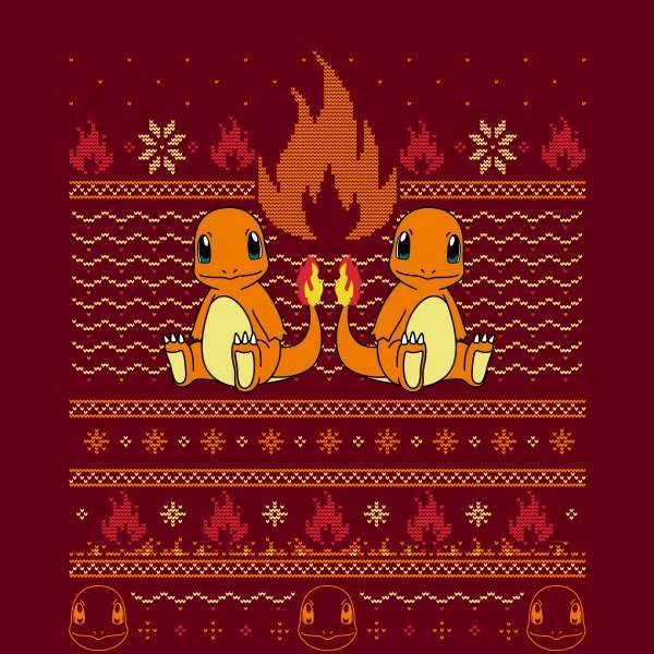 Pokémon Merry Litmas Unisex Christmas Jumper - Burgundy