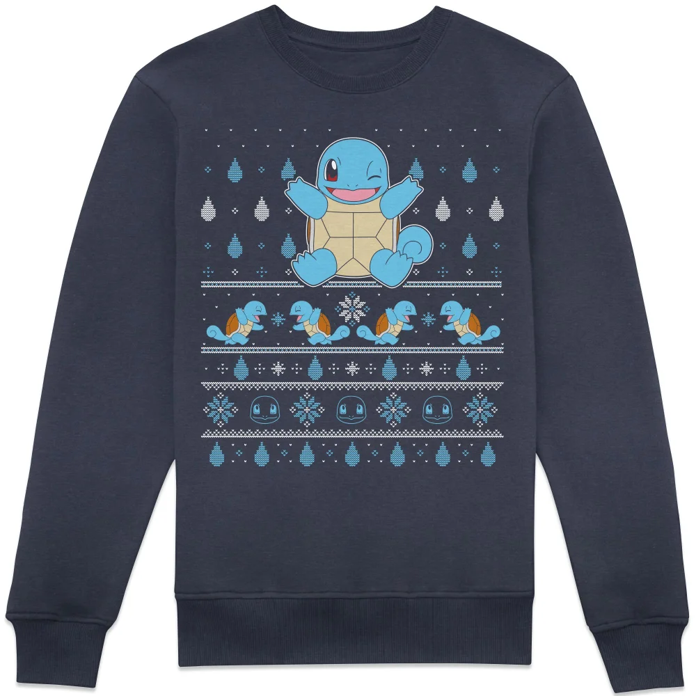 Pokémon Jingle Shells Unisex Christmas Jumper - Navy - S Afbeelding 1