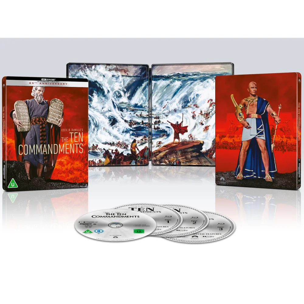 The Ten Commandments (1923 & 1956) 4k Ultra HD Steelbook Afbeelding 1