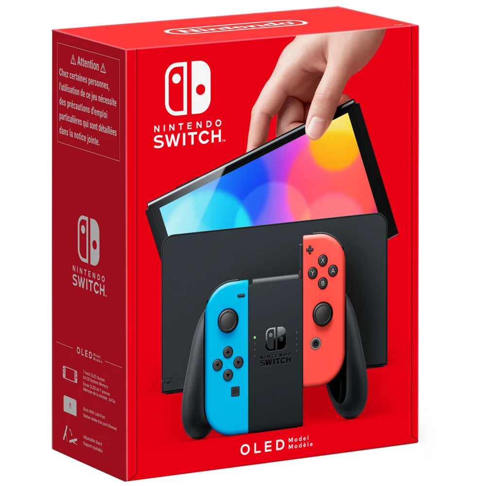 Nintendo Switch (OLED Model) Neon Red/Neon Blue Afbeelding 1