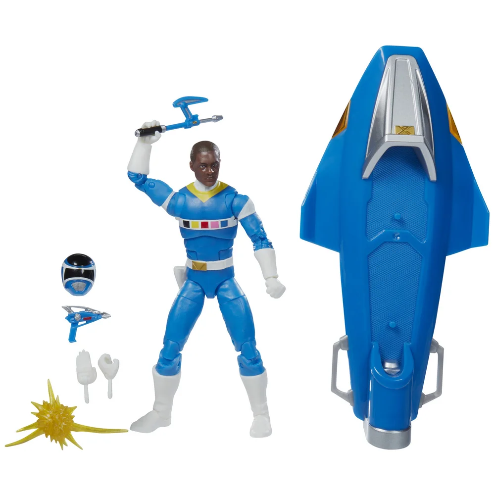 Hasbro Power Rangers Lightning Collection In Space Blue Ranger & Galaxy Glider Figure Afbeelding 1