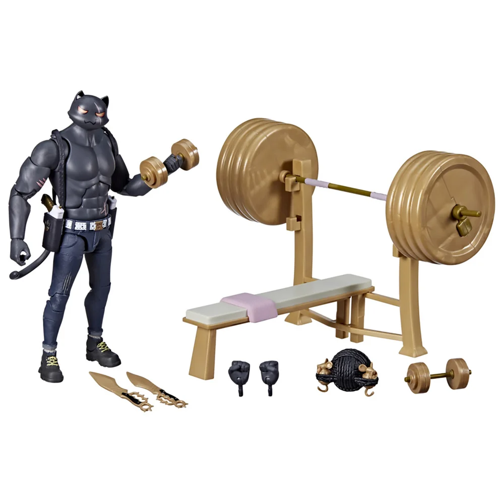 Hasbro Fortnite Victory Royale Series Meowscles (Shadow) Deluxe Set - 6 Inch Actie Figuur Afbeelding 1