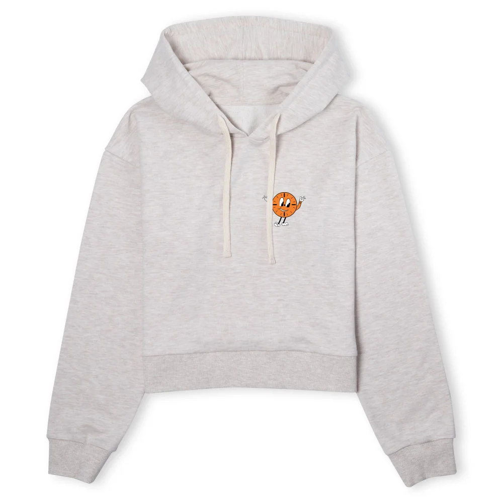 Marvel Loki Miss Minutes Women's Cropped Hoodie - Ecru Marl - L Afbeelding 1