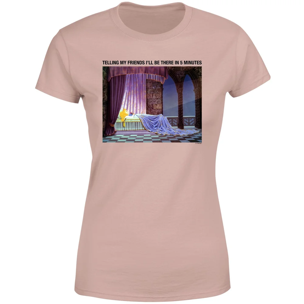 Disney Sleeping Beauty I'll Be There In Five Women's T-Shirt - Dusty Pink - XL Afbeelding 1