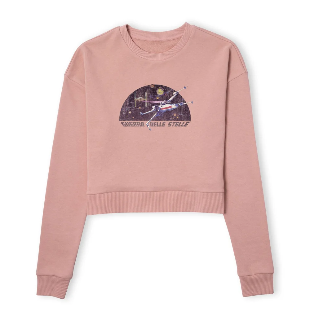 Star Wars X-Wing Italian Women's Cropped Sweatshirt - Dusty Pink - XS Afbeelding 1