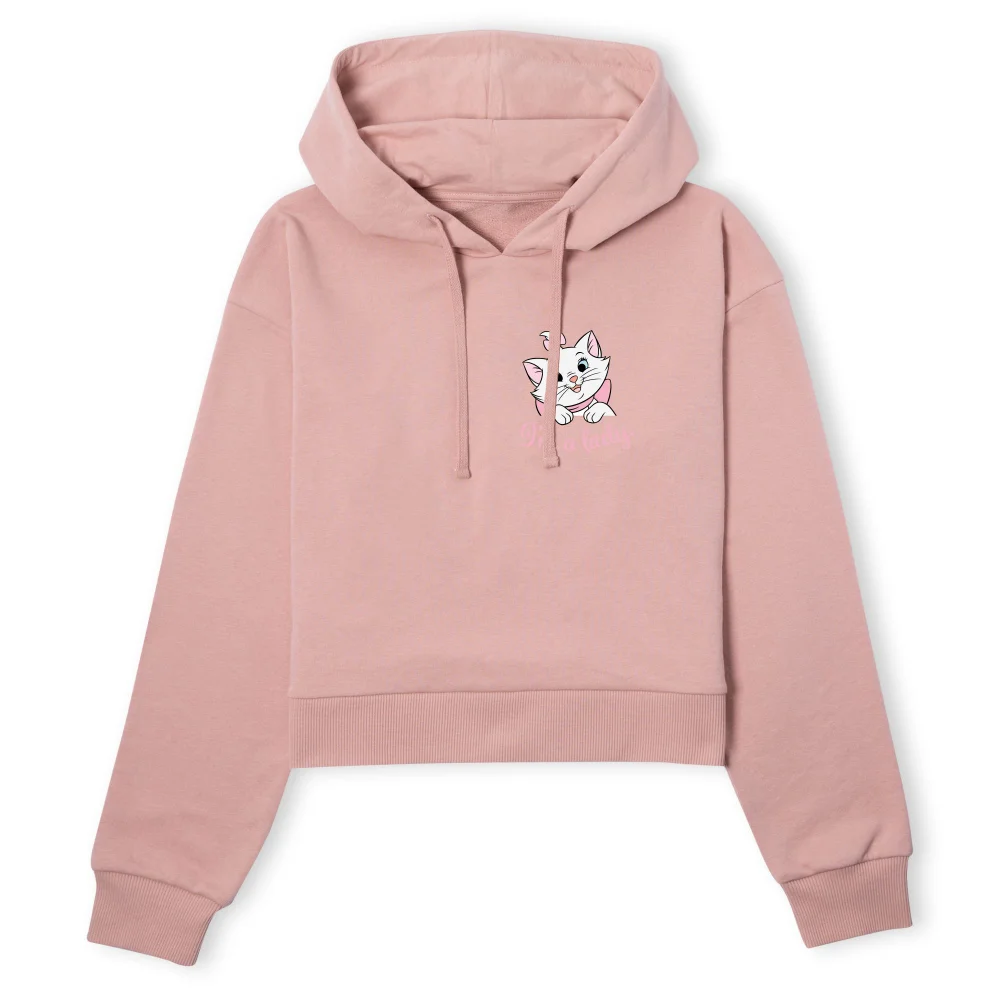 Disney Aristocats Marie I'm A Lady Women's Cropped Hoodie - Dusty Pink - S Afbeelding 1