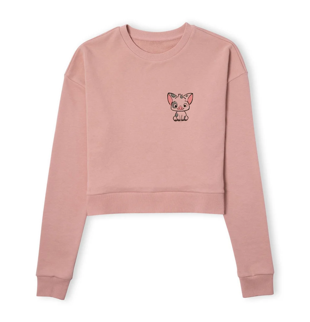Moana Pua The Pig Women's Cropped Sweatshirt - Dusty Pink - XS Afbeelding 1