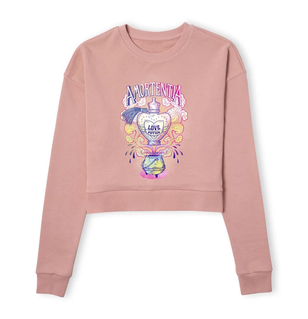 Harry Potter Amorentia Love Potion Women's Cropped Sweatshirt - Dusty Pink - XS Afbeelding 1