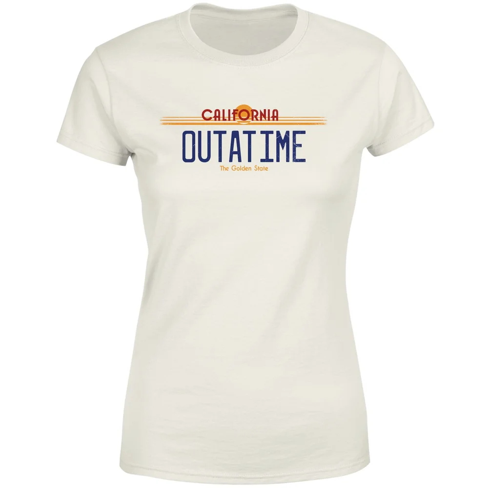 Back to the Future Outatime Plate Women's T-Shirt - Cream - M Afbeelding 1
