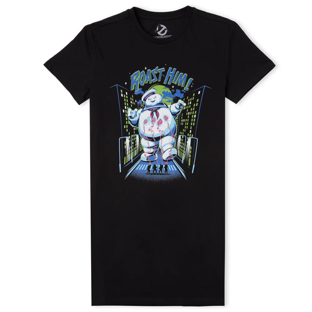 Ghostbusters Roast Him Vrouwen T-Shirt Jurkje - Zwart - L Afbeelding 1
