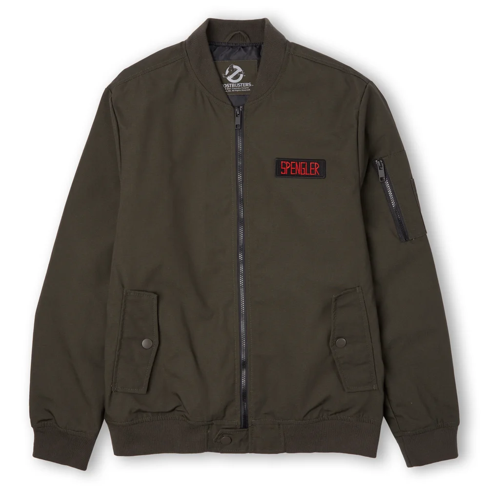 Ghostbusters Spengler Bomber Jas - Kaki - M - Kaki Afbeelding 1