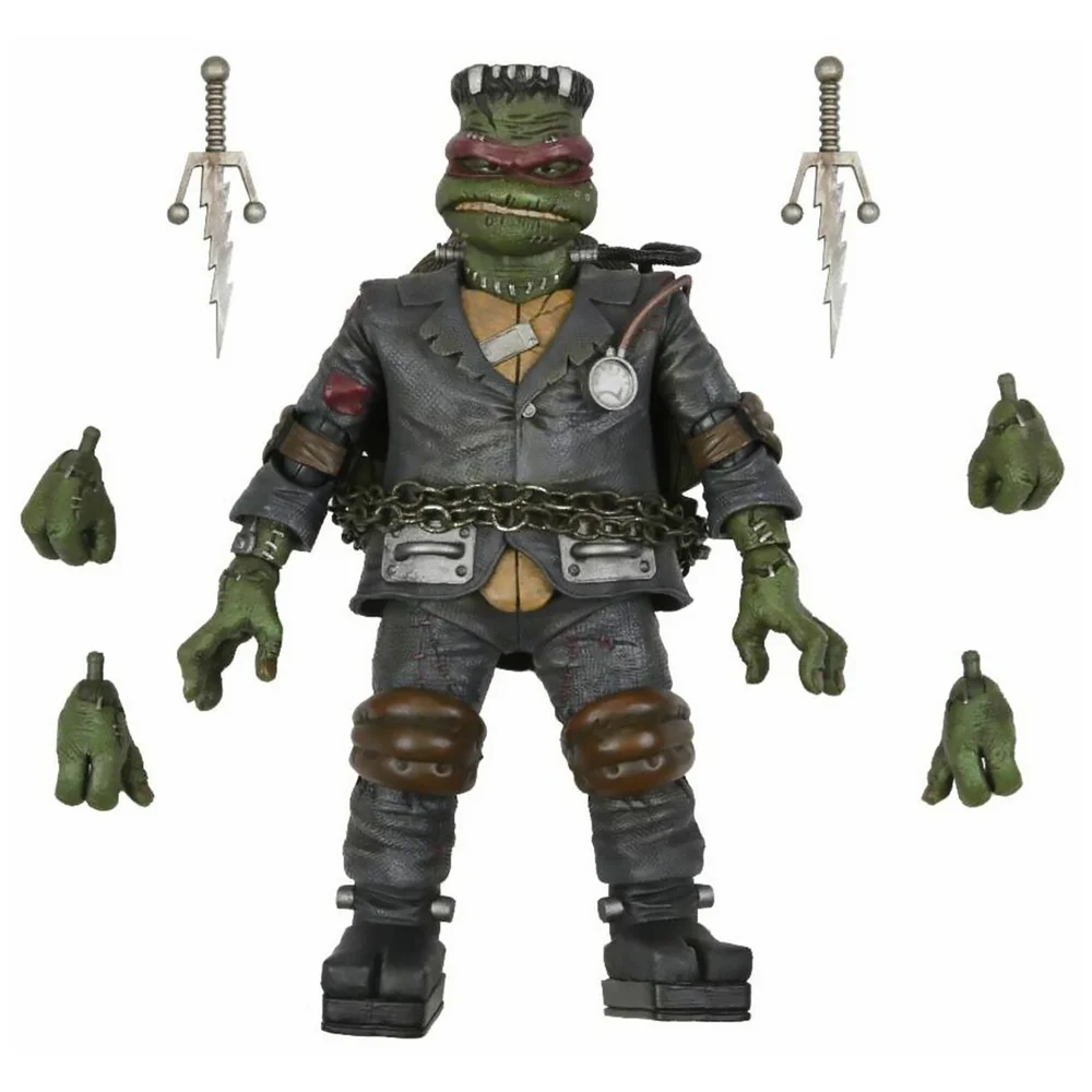 NECA Teenage Mutant Ninja Turtles x Universal Monsters Raphael as Frankenstein's Monsters Ultimate 7 Inch Action Figure Afbeelding 1