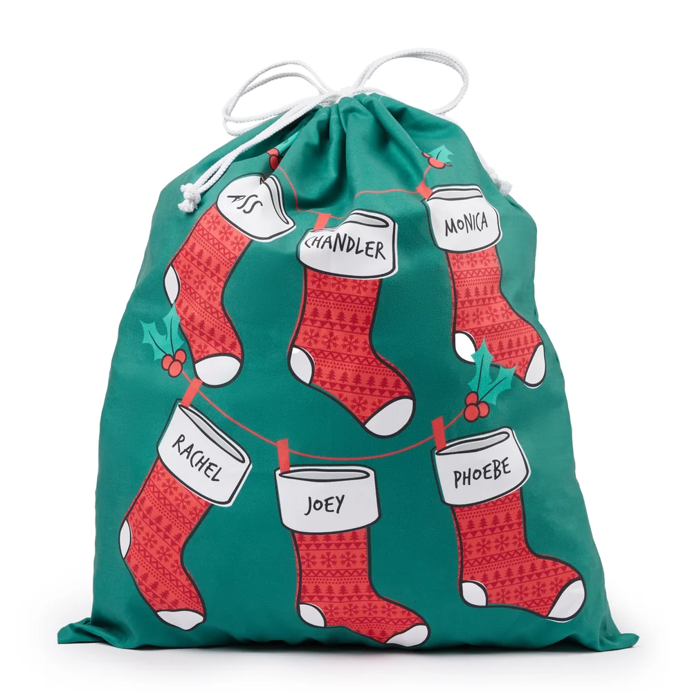 Friends Hanging Up Stockings Christmas Santa Sack Afbeelding 1