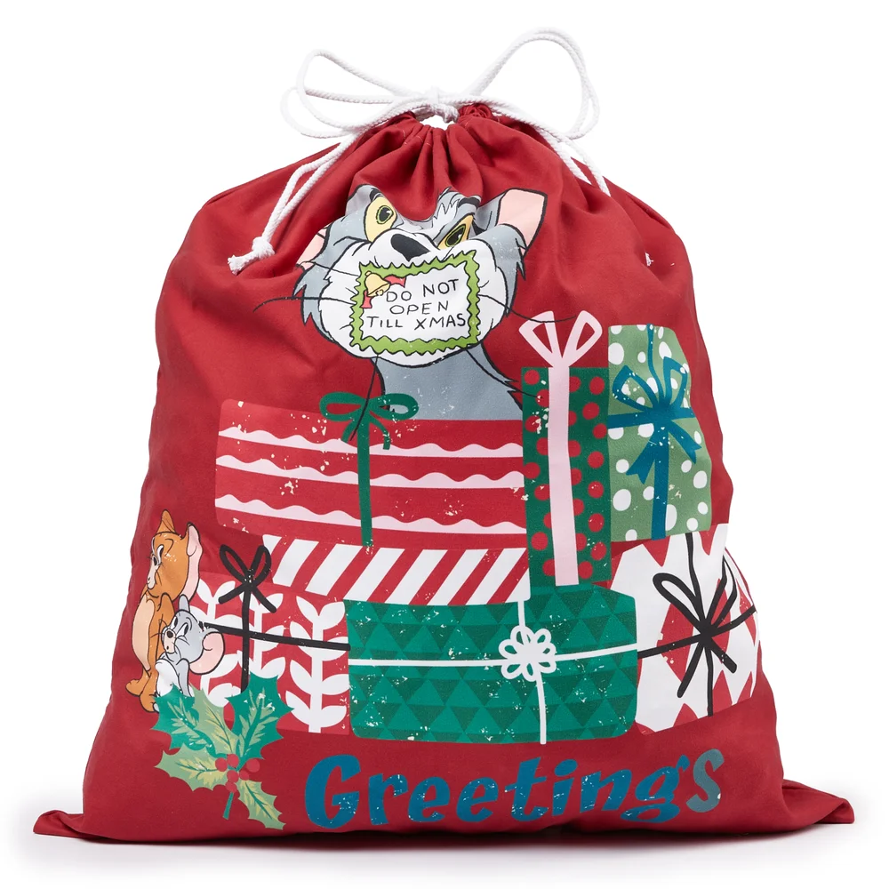 Tom & Jerry Do Not Open Till Xmas Christmas Santa Sack Afbeelding 1
