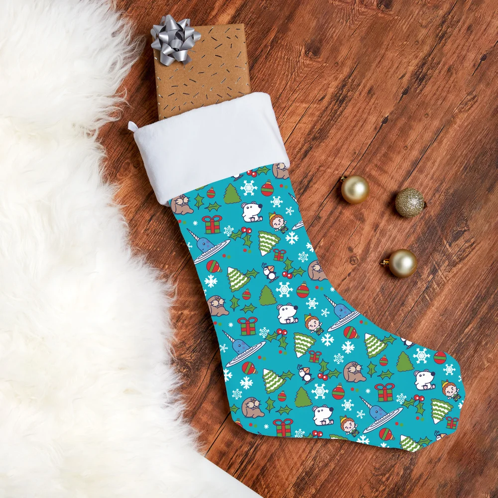 Elf North Pole Christmas Stocking Afbeelding 1