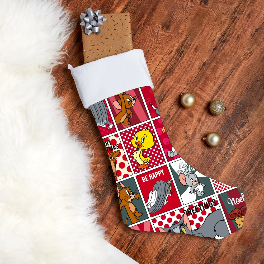Tom & Jerry Christmas Tile Christmas Stocking Afbeelding 1