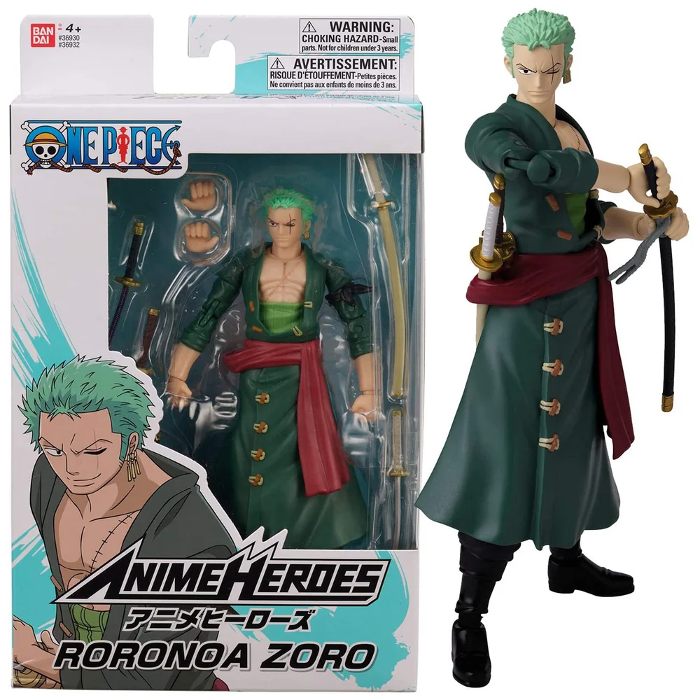 Bandai Anime Heroes One Piece Roronoa Zoro Action Figure Afbeelding 1