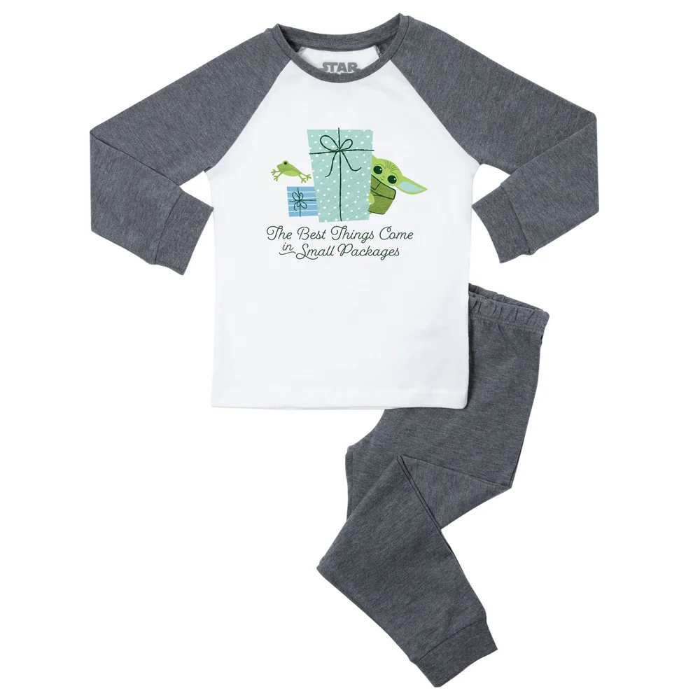 Star Wars Yoda Gift Kids' Pyjamas - Grey White - 98/104 (3-4 jaar) Afbeelding 1