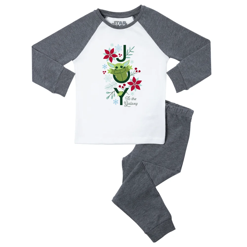 Star Wars Joy To The Galaxy Kids' Pyjamas - Grey White - 98/104 (3-4 jaar) Afbeelding 1