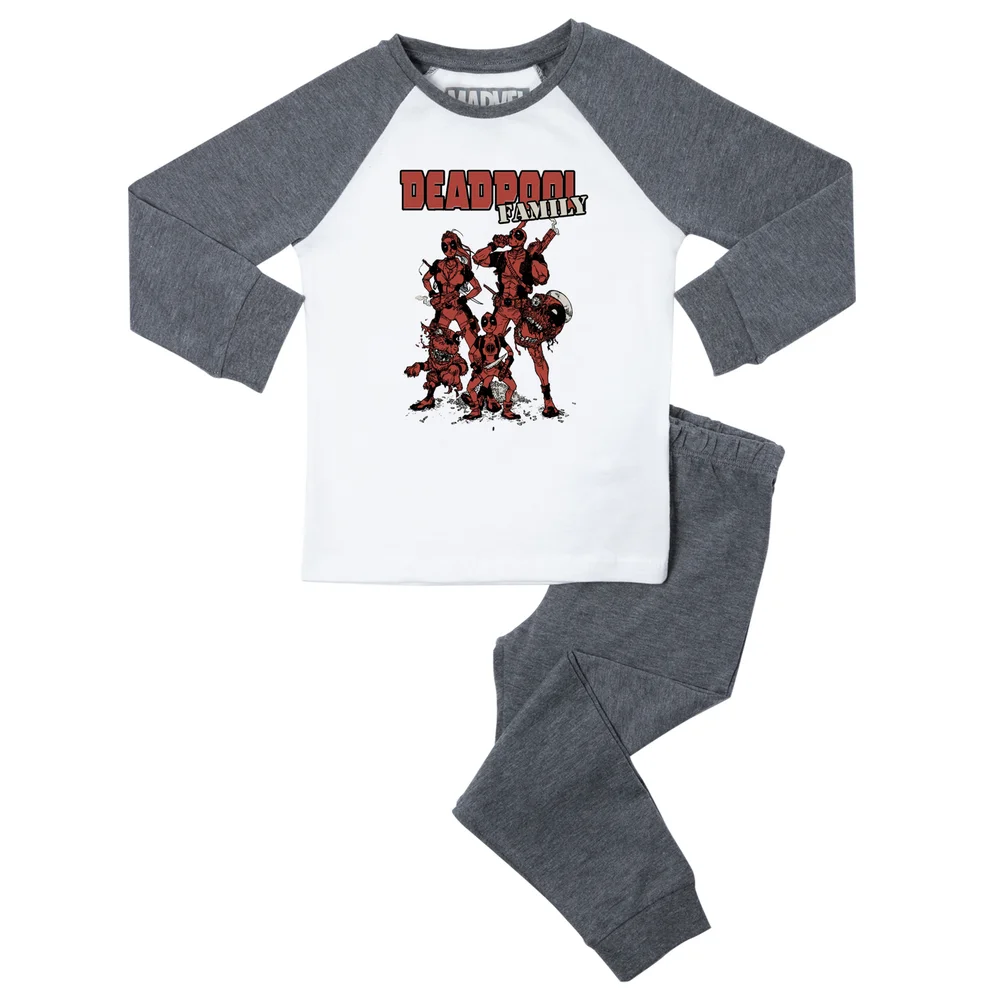 Marvel Deadpool Family Women's Pyjama Set - Grey White - XS Afbeelding 1