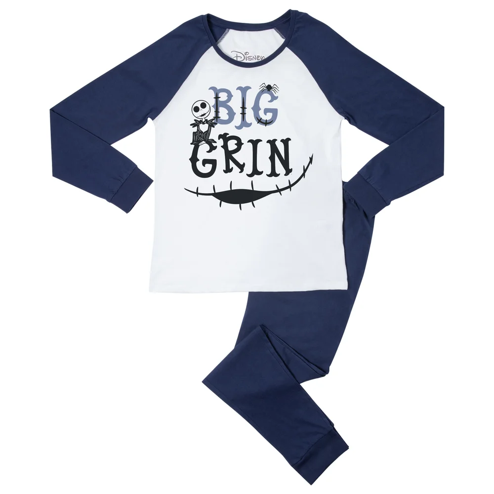 Disney Big Grin Men's Pyjama Set - Navy White - S Afbeelding 1
