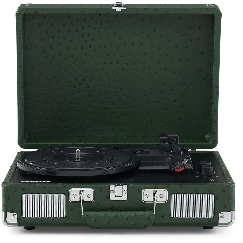 Cruiser Plus Deluxe Portable Turntable - With Bluetooth Output - Green Ostrich Afbeelding 1
