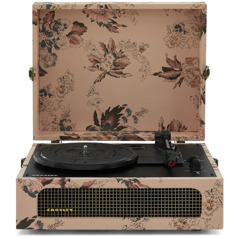 Voyager Portable Turntable - With Bluetooth Output - Floral Afbeelding 1