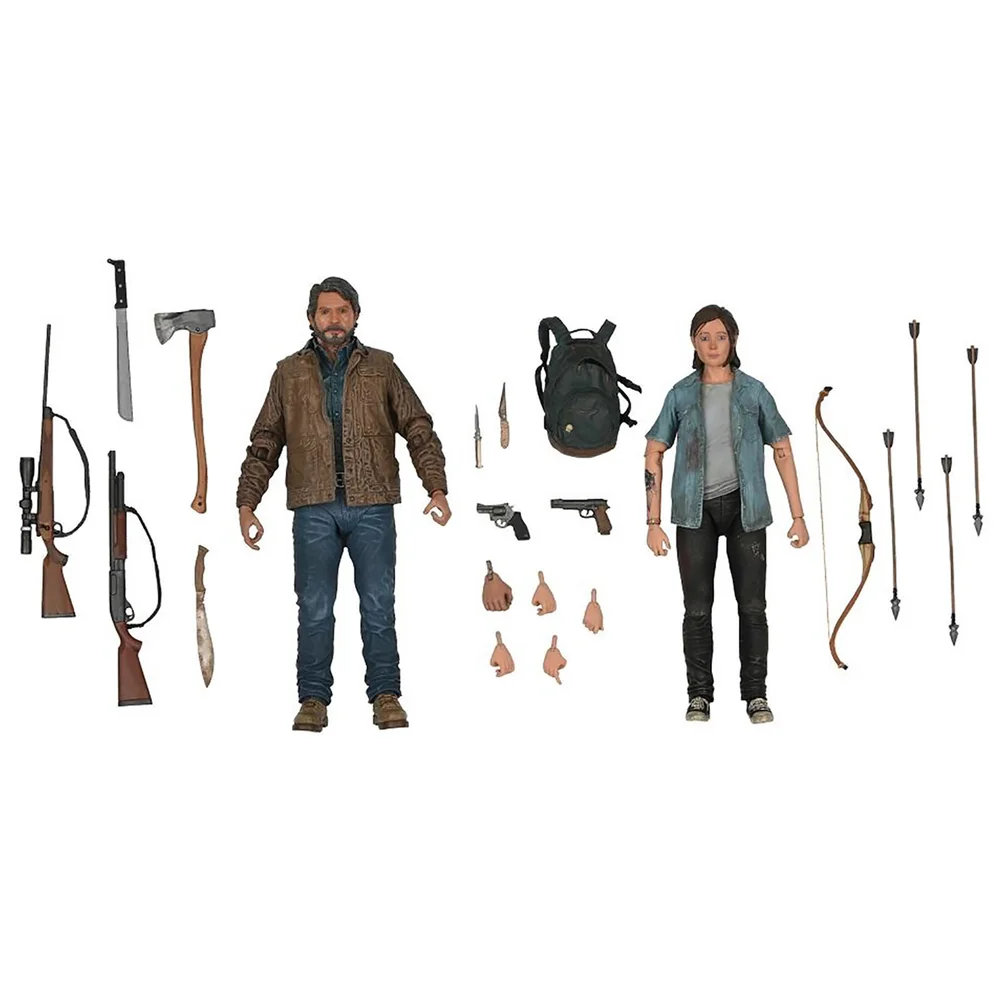 NECA The Last of Us Part 2 Joel and Ellie Ultimate Action Figures 2 Pack Afbeelding 1