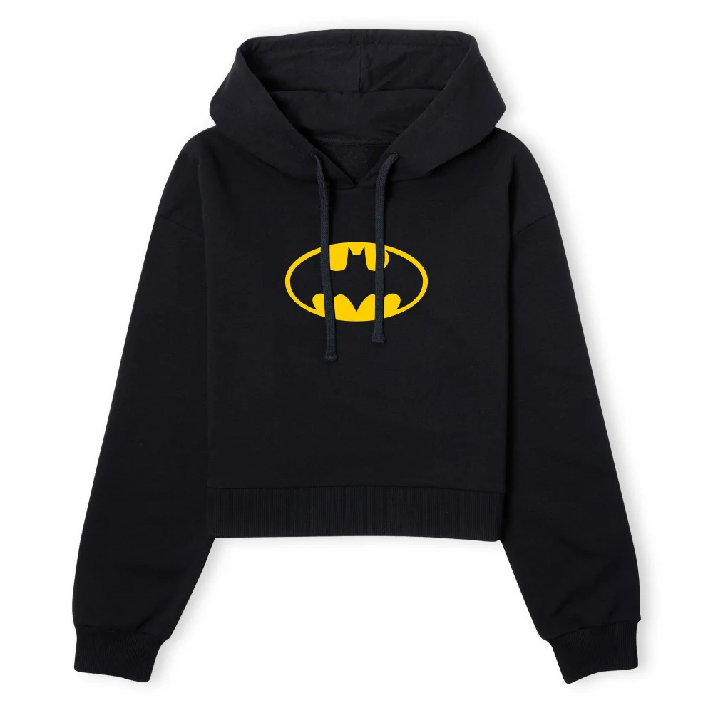 Batman Core Justics League Batman Logo Women's Cropped Hoodie - Black - XS - Zwart Afbeelding 1