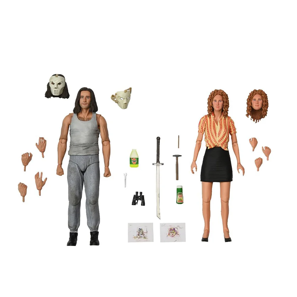 NECA TMNT Teenage Mutant Ninja Turtles April O'Neil and Casey Jones 7 Inch Action Figures 2 Pack Afbeelding 1