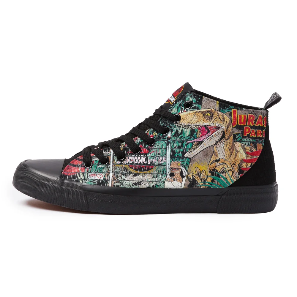 Akedo x Jurassic Park Raptor High Top - All Black - UK 3 / EU 35.5 / US Men's 3.5 / Women's 5 Afbeelding 1
