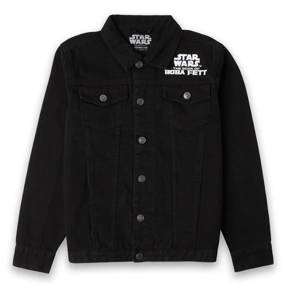 Star Wars Painted Embroidered Unisex Denim Jacket - Black - S Afbeelding 1