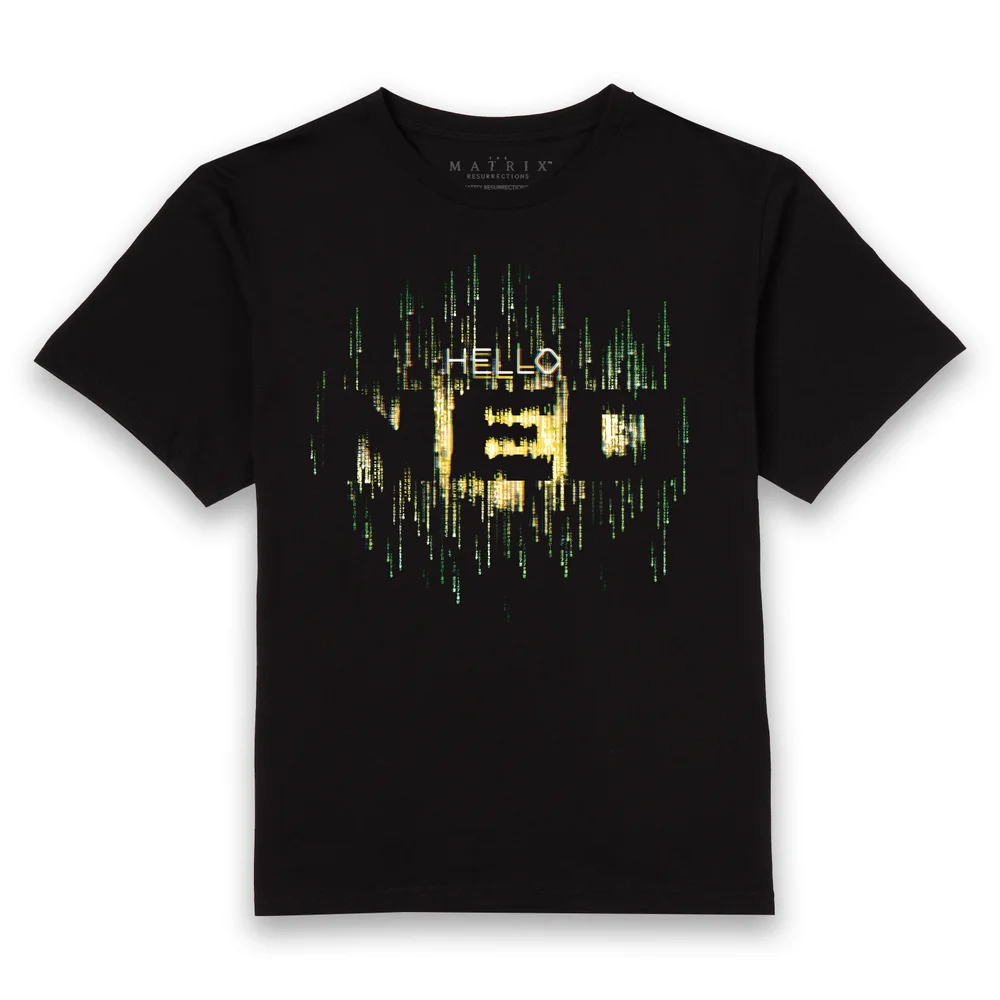 Matrix Hello Neo Unisex T-Shirt - Black - S Afbeelding 1