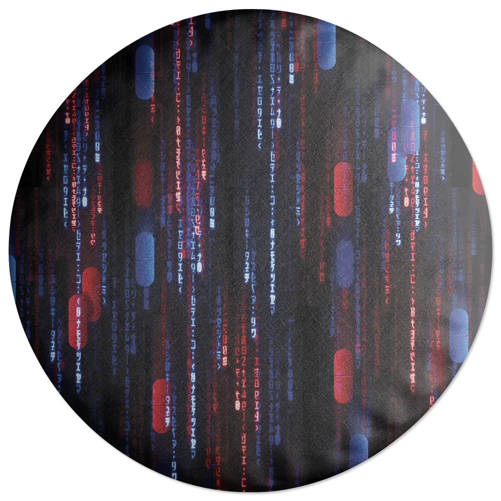Decorsome Matrix Choice Is An Illusion Round Cushion Afbeelding 1