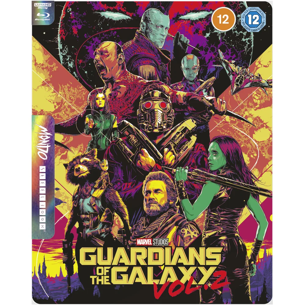 Marvel Studio's Guardians Of The Galaxy: Vol 2 - Mondo #52 Zavvi Exclusive 4K Ultra HD Steelbook (Includes Blu-ray) Afbeelding 1