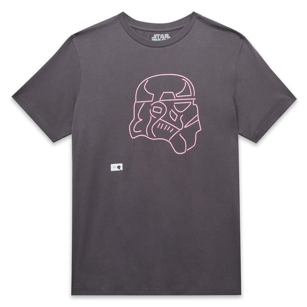 Star Wars Neon Storm Trooper Unisex T-Shirt - Charcoal - S Afbeelding 1