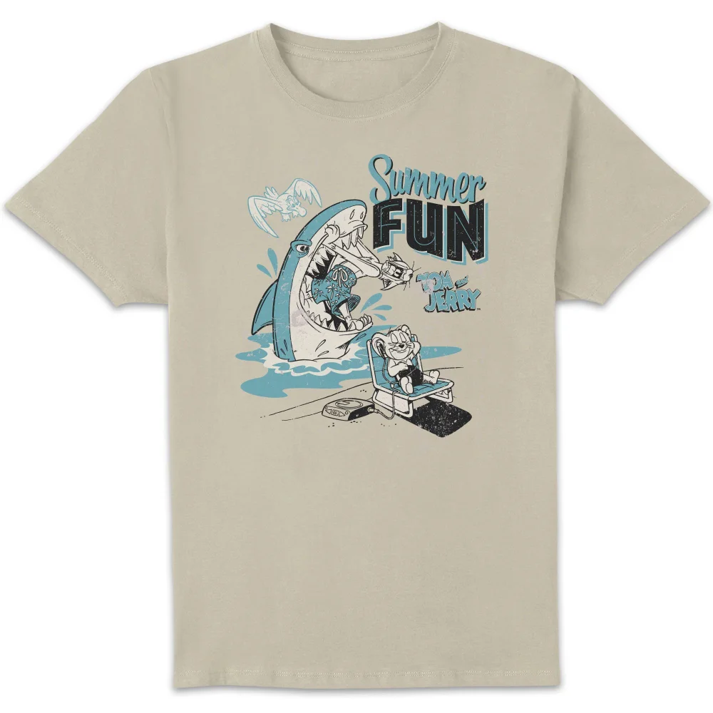 Tom & Jerry Summer Fun Unisex T-Shirt - Vintage Cream - S Afbeelding 1