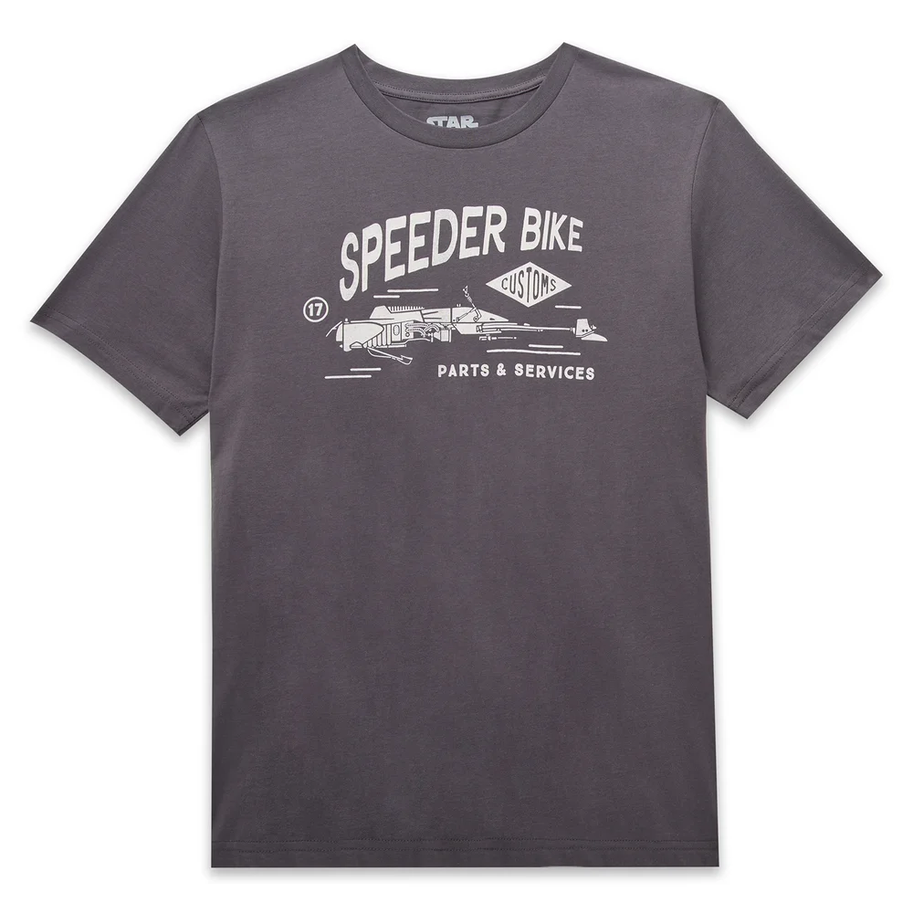 Star Wars Speeder Bike Unisex T-Shirt - Charcoal - S Afbeelding 1