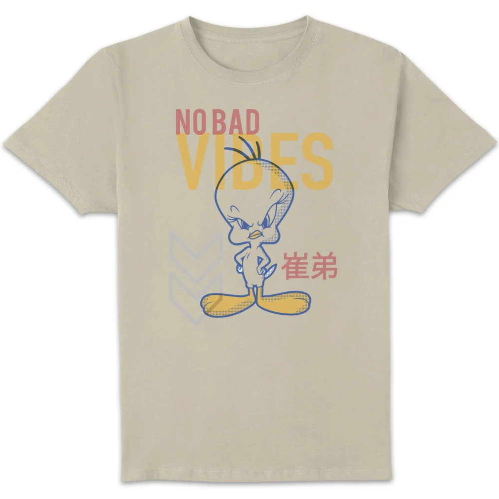 Looney Tunes No Bad Vibes Unisex T-Shirt - Cream - L Afbeelding 1