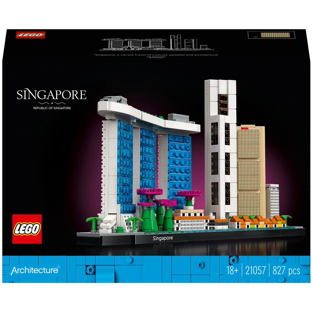 LEGO 21057 Architecture Singapore, Modelbouw voor Volwassenen, Skylinereeks, Huisdecoratie, Bouwpakket, Cadeau-idee Afbeelding 1