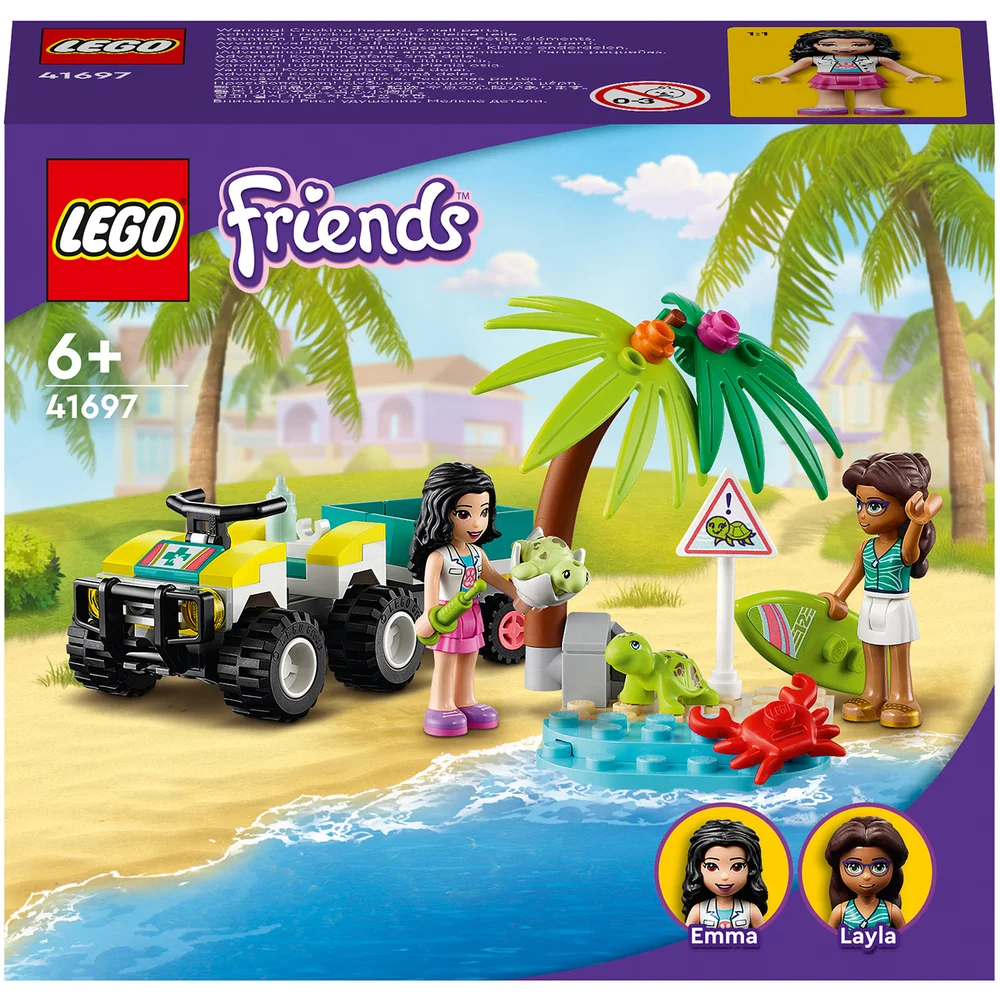 LEGO 41697 Friends Schildpadden Reddingsvoertuig, Zeedieren-Speelgoed voor Kinderen van 6+ Jaar, Strandbuggy met Trailer Afbeelding 1